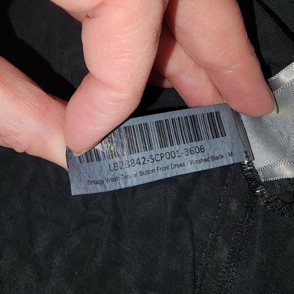 Quince Vintage Wash Tencel Button Front Dress NWOT Black Med - Picture 7 of 7